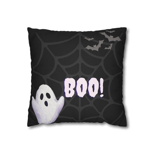 Ghost-Themed Decorative Pillowcase, Halloween Decor, Cozy Home Accent, Cute Pillow Cover, Spooky Gift Idea, Ghost Pillowcase